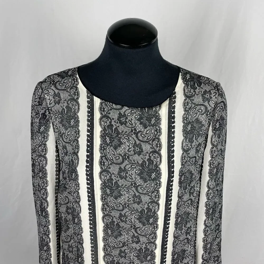 J. Crew Chiffon Lace Pattern‎ Blouse - Women’s 6